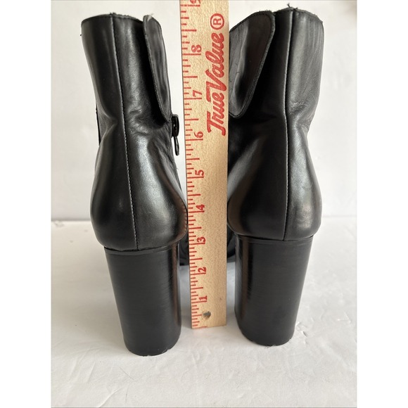 Sbicca Vintage Collection Black Lug Sole Block 3" Heel Platform Base Ankle‎ 8 - Picture 3 of 9